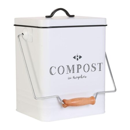 Poubelle de cuisine à compost vintage 5 litres
