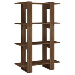 vidaXL Bibliothèque/Séparateur de pièce Chêne marron 80x30x123 5 cm