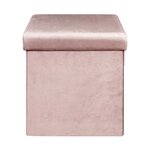 Pouf coffre de rangement velours côtelé giullia