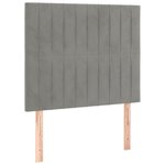 vidaXL Cadre de lit avec tête de lit Gris clair 120x200 cm