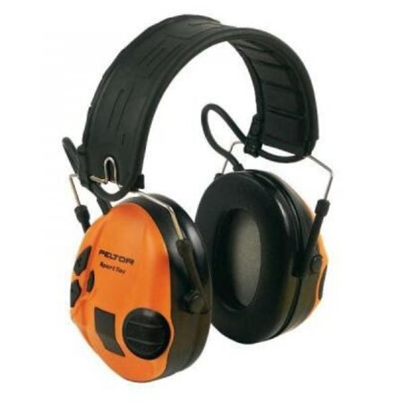 Sporttac casque peltor anti bruit actif spécial chasse  snr 26 db  orange