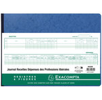 Journal de recettes et dépenses des professions libérales, 80 pages, 27 x 38 cm