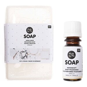 Savon à mouler opaque 100 vegan 250 g + Huile parfumée vanille