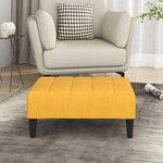 vidaXL Repose-pied Jaune 78x56x32 cm Tissu