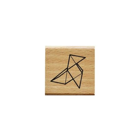 Tampon en bois Cocotte origami