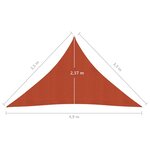 vidaXL Voile d'ombrage 160 g/m² Terre cuite 3 5x3 5x4 9 m PEHD