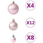 vidaXL Ensemble de boules de Noël 100 Pièces Rose