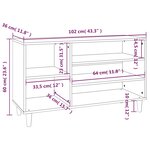 vidaXL Armoire à chaussures Chêne fumé 102x36x60 cm Bois d'ingénierie