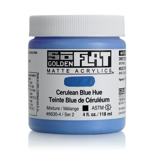 Peinture Acrylic SoFlat Golden 118 ml Teinte Bleu de Céruléum S2