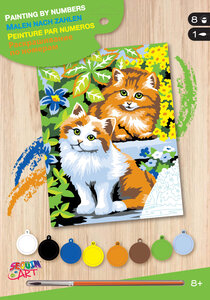 Tableau peinture au numéro débutant Chats coquins