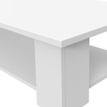 Table basse carré - Panneau de particules - Blanc mat - Contemporain - L 67 x P 67 x H 31 cm - PILVI