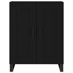 vidaXL Buffet haut Noir 69 5x34x180 cm Bois d'ingénierie