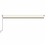 vidaXL Auvent automatique avec capteur de vent et LED 600x350 cm Crème