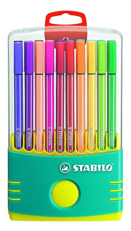 Bte de 20 stylo feutre pen 68 colorparade stabilo