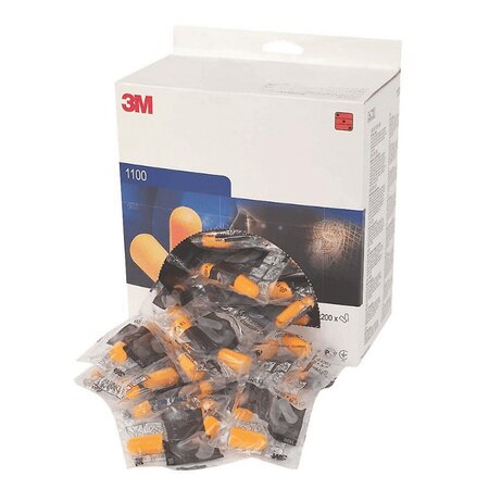 Bouchons anti bruit (37 db) mousse 3m 1100  lot de 200 paires