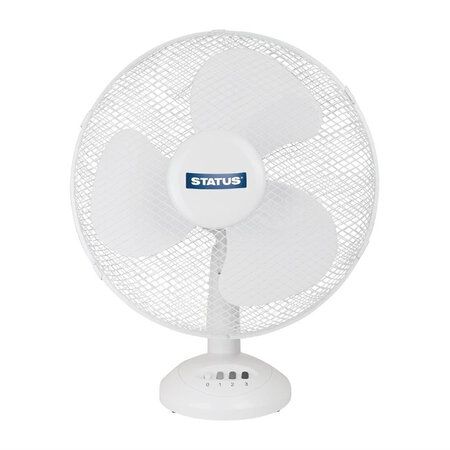 Ventilateur oscillant blanc 3 vitesses - ø 330 mm -  - plastique 330x23x430mm