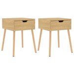 vidaXL Tables de chevet 2 Pièces Chêne sonoma 40x40x56 cm Aggloméré