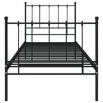 vidaXL Cadre de lit Noir Métal 100x200 cm