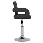vidaXL Chaises pivotantes à manger lot de 6 noir similicuir