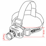 Ks tools lampe frontale led cree power 100 lumen 550.1238