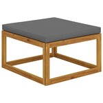vidaXL Salon de jardin 9 Pièces avec coussin Bois d'acacia solide
