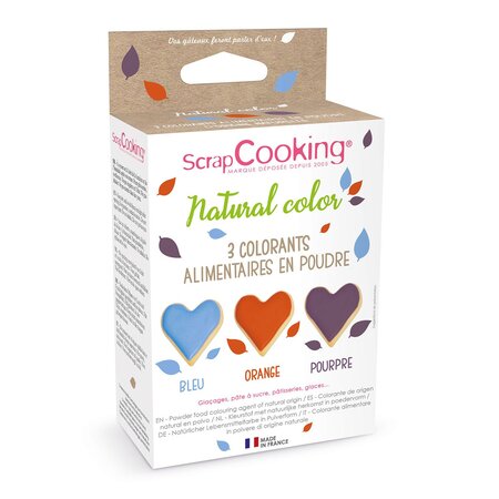 Colorants naturels pourpre-orange-bleu