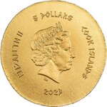 Pièce de monnaie en Or 5 Dollars g 0.5 Millésime 2023 Ancient Greece HONEY BEE