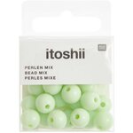 24 Perles rondes 10 mm - vert clair