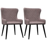 vidaXL Chaises à manger lot de 2 rose velours