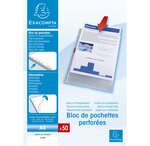 Bloc 50 Pochettes Perforées Pp Lisse Quick Doc - A4 - X 20 - Exacompta