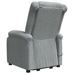 vidaXL Fauteuil de massage inclinable Gris clair Tissu