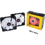 CORSAIR Ventilateurs de boitier Air Series AF140 Low Noise 140 mm - Rouge (Pack de 2) - (CO-9050089-WW)
