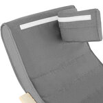 Tectake Fauteuil à bascule Onda - gris clair