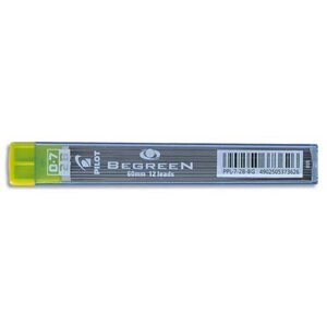 Mine recharge en polymère Begreen pour porte-mines 2B à pointe de 0,7 mm, lot de 12 (boîte 10 x 12 unités)