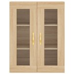 vidaXL Buffet haut Chêne sonoma 69 5x34x180 cm Bois d'ingénierie