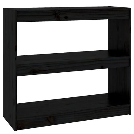 vidaXL Bibliothèque/Séparateur de pièce Noir 80x30x71 5 cm Pin solide