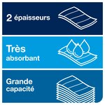Essuie-mains plié Premium Xpress® Soft H2, pliage en Z, double épaisseur, gaufré, 110 feuilles, 212 mm, blanc (paquet 21 x 110 feuilles)