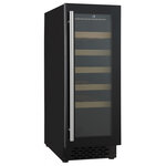 Cave à vin 20 bouteilles zone unique - 50 l - combisteel - r600a - acier150vitrée/battante 295x570x820mm