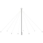 vidaXL Lumières d'arbre de Noël Intérieur/Extérieur 576 LED 3 6 m