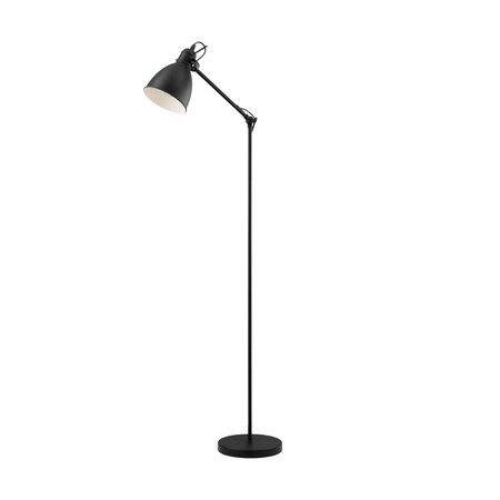 Eglo lampadaire priddy noir et blanc 49471