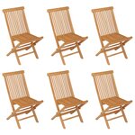 vidaXL Salon de jardin 7 Pièces Bois de teck massif