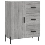 vidaXL Buffet haut Sonoma gris 69 5x34x180 cm Bois d'ingénierie