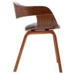 vidaXL Chaises à manger lot de 4 bois courbé et tissu