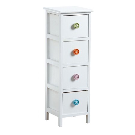 Commode 4 tiroirs avec boutons 4 tiroirs