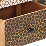 vidaXL Buffet avec motif imprimé 130x30x70 cm Bois de manguier massif
