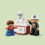 Lego 10901 duplo town le camion de pompiers jouet pour enfants 2 - 5 ans avec son  lumiere et figurine de pompier