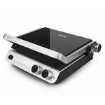 HKOENIG GR70 Grill, barbecue, plancha et panini - 30x25cm - Thermostat ajustable - 2000W - Ouverture 180° - Revêtement anti-adhésif