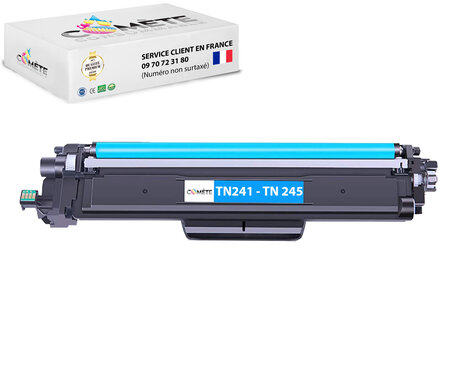 1 toner compatible avec brother tn241 tn245 cyan