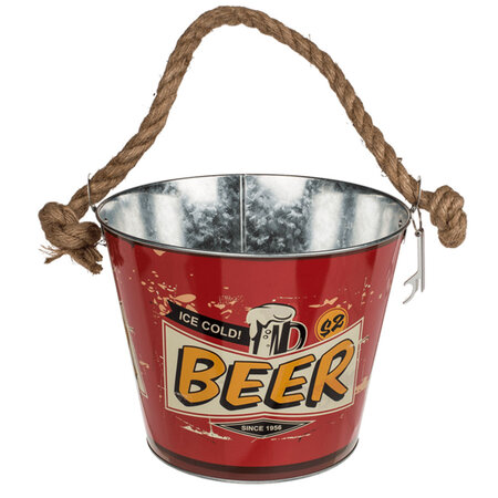 Seau à bière en métal - ice cold beer