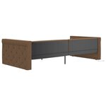 vidaXL Lit avec éclairage USB Marron Tissu 90x200 cm